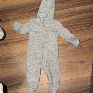 Carhartt Heather Gray Kids Hooded Footie